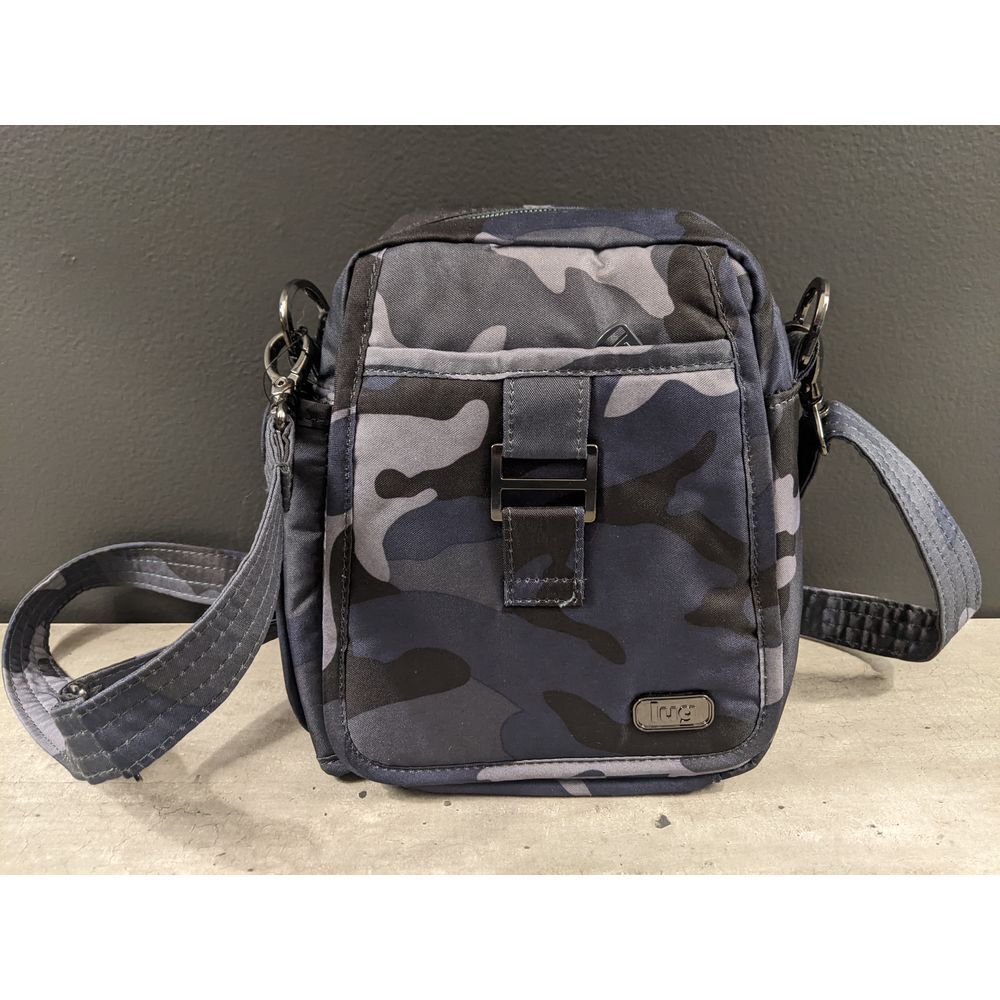 NEW LUG Infinity Blue Camo Crossbody Messenger Bag Small Military Shoulder Purse